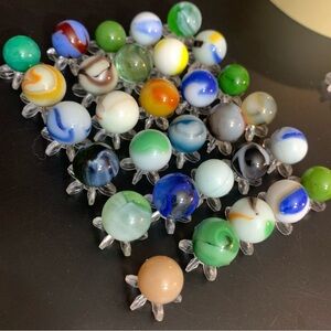 Vintage Swirl Marble Lot Akro Agate Peltier Vitro Colorful Glass Marbles Set